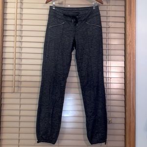 Dark Grey Athleta Joggers with tie waist and tie ankles